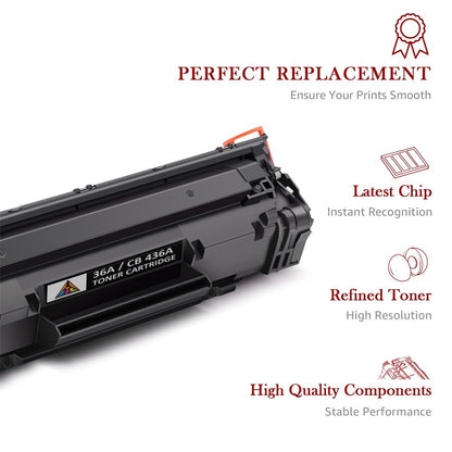 36A CB436A 436A TONER CARTRIDGE COMPATIBLE FOR HP LASERJET M1120 M1120N M1522N M1522N MFP M1522NF MFP P1505 P1505 PRINTER side