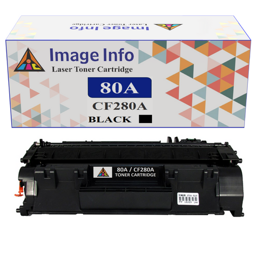 ImageInfo 80A/ CF280A/ 280A Toner Cartridge Compatible for Use in HP Laserjet Pro 400, M401, M401d, HP M401dn, M425dn Printers - Black Ink Toner Cartridge.