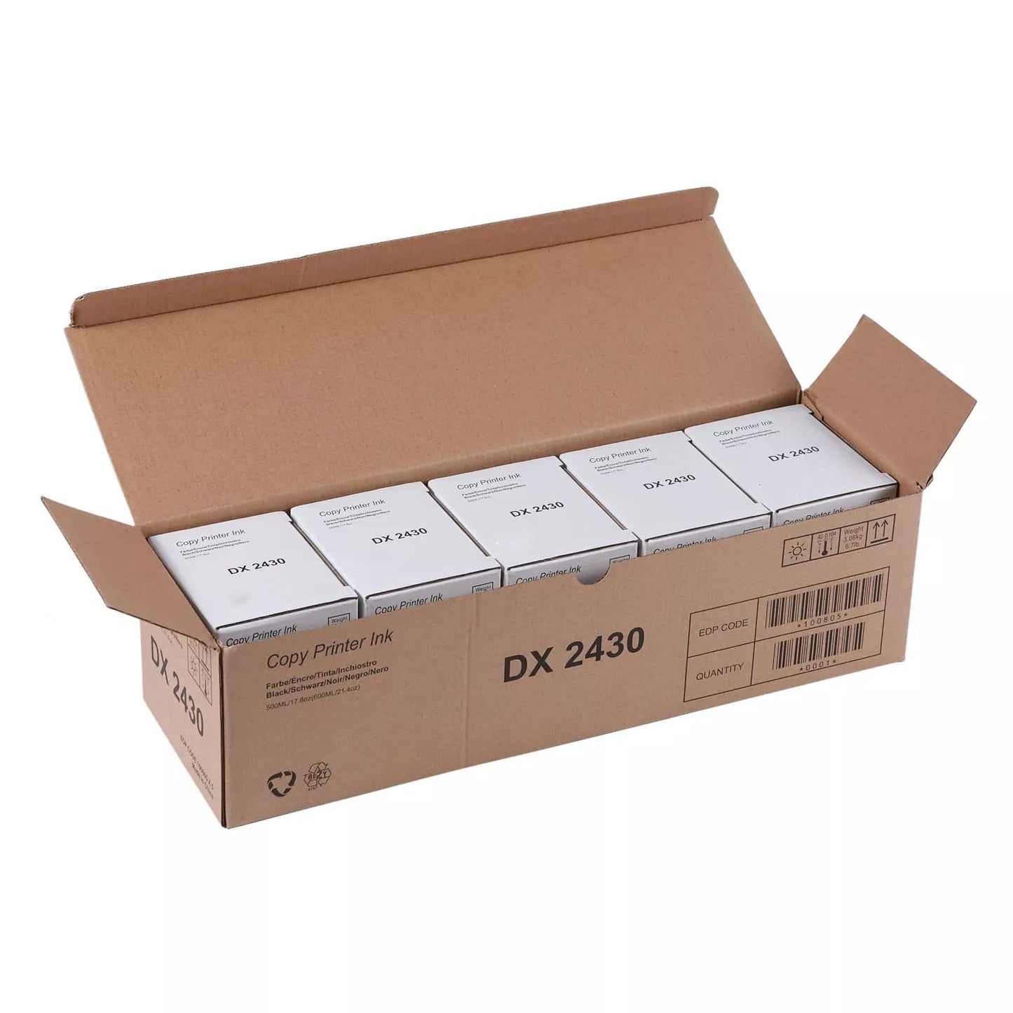 Copy Printer DX2430 Ink Red For Ricoh Priport DX 2430 Digital Duplicator Photocopier Machine pack of 5 open