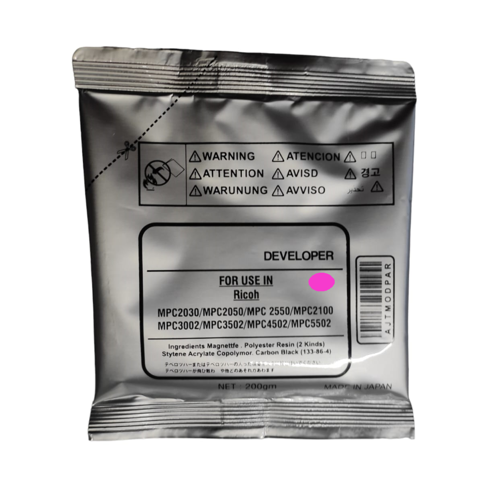 Developer Powder Magenta For Ricoh Aficio MP C2030 / C2050 / C2550 / C2100 / C3002 / C3502 / C4502 / C5502 Color Copier Machine 2