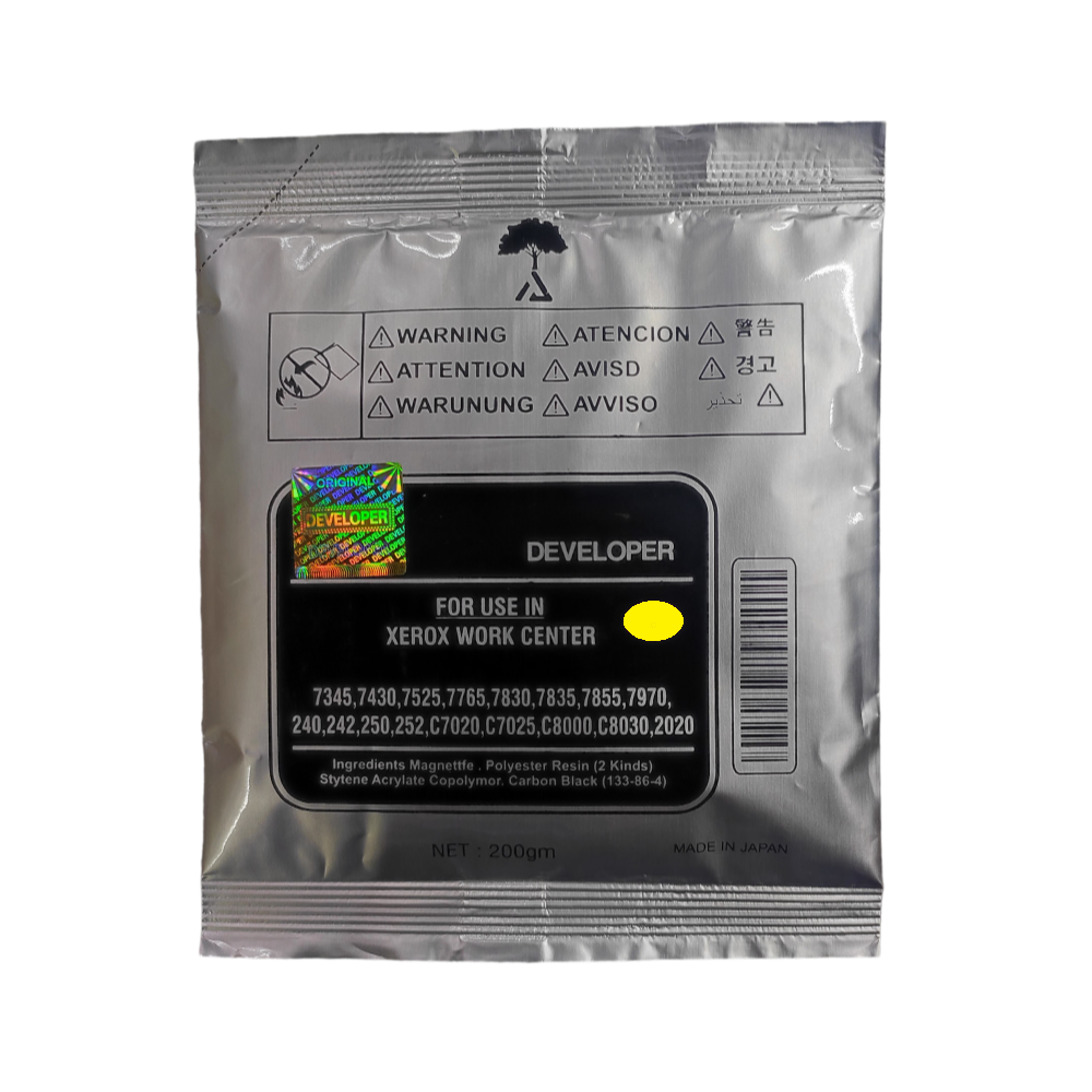 Developer Toner Powder Yellow For Xerox WorkCentre 7345, 7430, 7525, 7765, 7830 , 7835, 7855, 7970, C7020, C7025, C8000, C8030, SC2020 Color Copier Machine