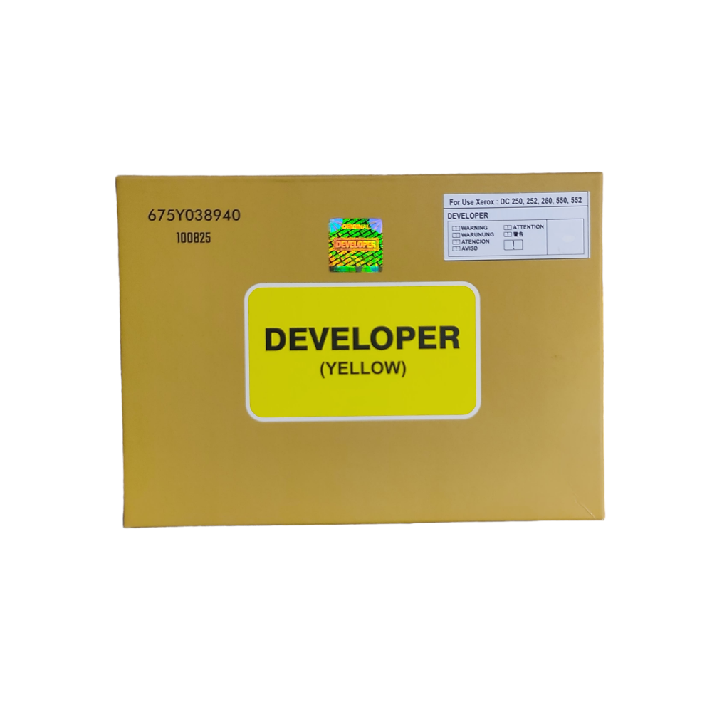 Developer Toner Powder Yellow For Xerox DocuColor DC 240, 242, 250, 252, 260, 550, 552, 560, 570, 700, 700i Color Copier Machine