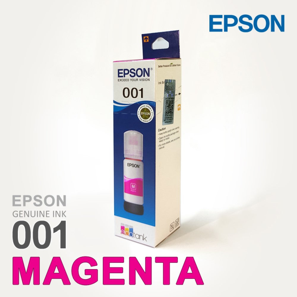 Epson 001 magenta ink bottle for ecotank L4260 L4150 L14150 L6270 L4160 L6170 L405 L6190 L6160 Printers 70 ml – imageinfo.in