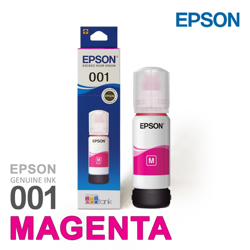 Epson 001 magenta ink bottle for ecotank L4260 L4150 L14150 L6270 L4160 L6170 L405 L6190 L6160 Printers 70 ml – imageinfo.in