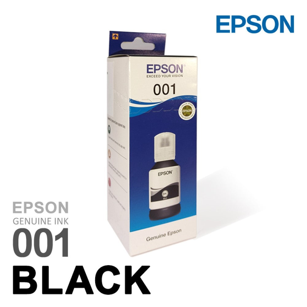 Epson 001 Black ink bottle for ecotank L4260 L4150 L14150 L6270 L4160 L6170 L405 L6190 L6160 Printers 127 ml – imageinfo.in