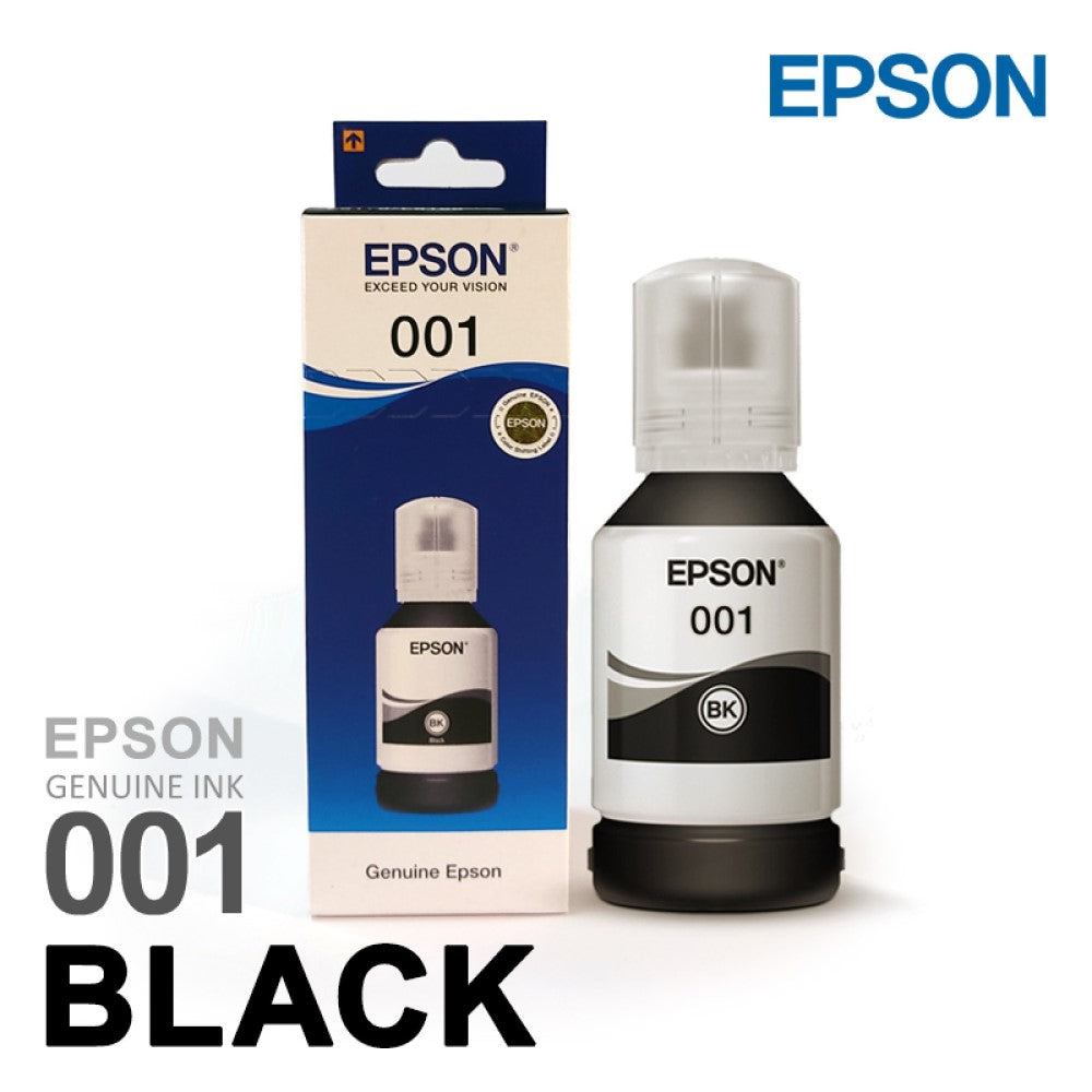 Epson 001 Black ink bottle for ecotank L4260 L4150 L14150 L6270 L4160 L6170 L405 L6190 L6160 Printers 127 ml – imageinfo.in