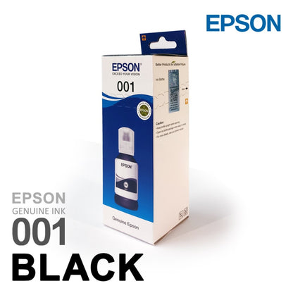 Epson 001 Black ink bottle for ecotank L4260 L4150 L14150 L6270 L4160 L6170 L405 L6190 L6160 Printers 127 ml – imageinfo.in