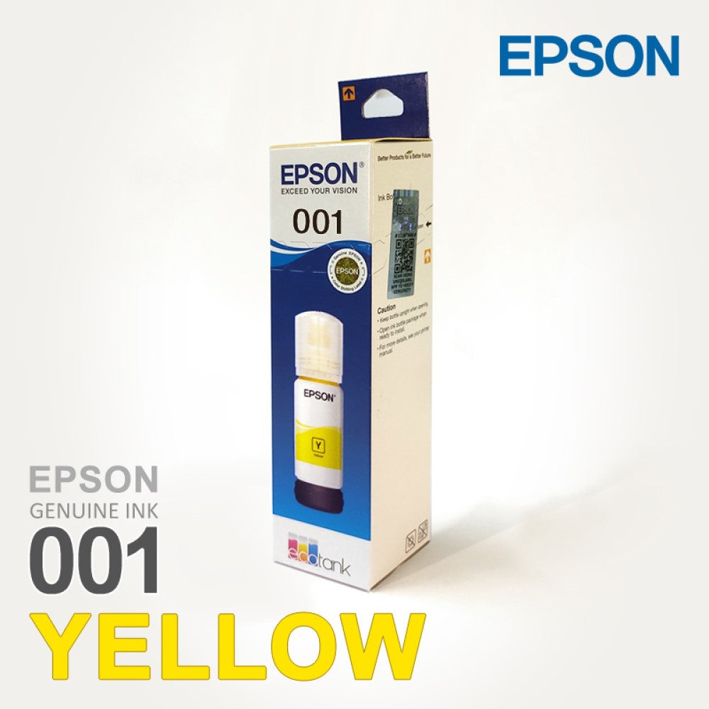 Epson 001 yellow ink bottle for ecotank L4260 L4150 L14150 L6270 L4160 L6170 L405 L6190 L6160 Printers 70 ml – imageinfo.in