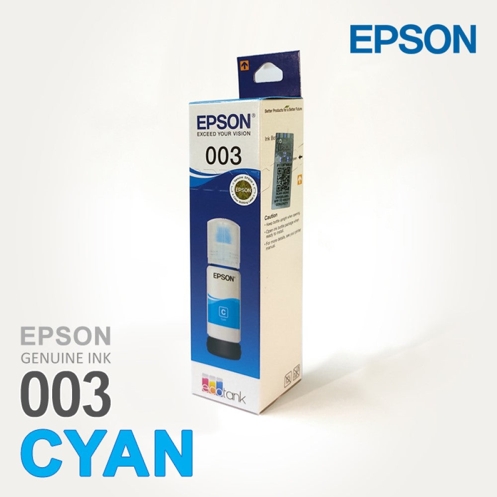 Epson 003 Cyan Genuine Ink Bottle 65 ml