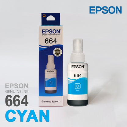 Epson T6642 / 664 Cyan Genuine Ink Bottle 70 ml