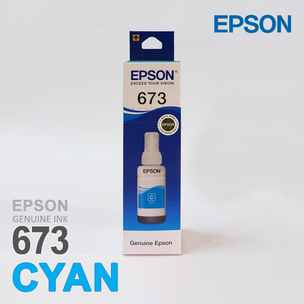 Epson T6732 / 673 Cyan Genuine Ink Bottle 70 ml front