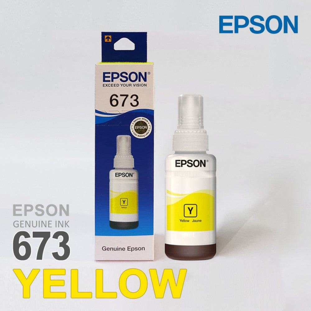 Epson T6734 / 673 Yellow Genuine Ink Bottle 70 ml center