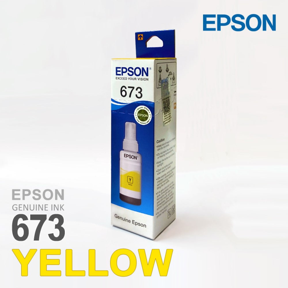 Epson T6734 / 673 Yellow Genuine Ink Bottle 70 ml side