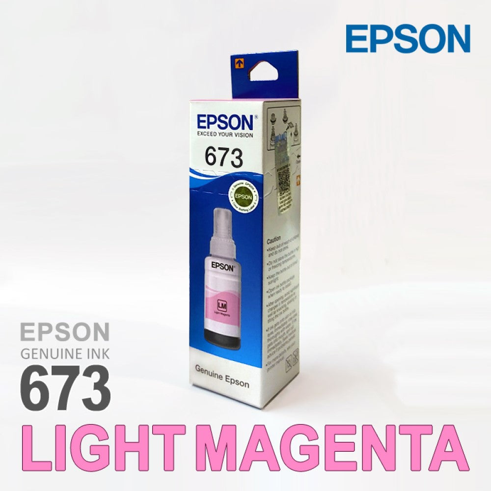 Epson T6736 / 673 Light Magenta Genuine Ink Bottle 70 ml side 