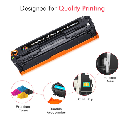 MAGEINFO 125A CB540A BLACK TONER CARTRIDGE COMPATIBLE FOR HP LASERJET COLOR CP1215 CP1515N CM1312 MFP CM1312NFI CP1518NI CM1312N CP1217 CP1510 CP1514N PRINTER 2