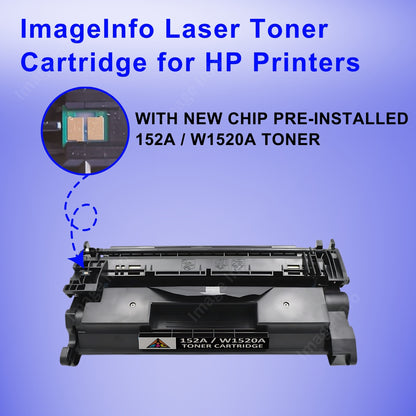 ImageInfo 152A Toner Cartridge for with Chip HP 152A / W1520A Toner Cartridge for HP Laserjet PRO 4004 / 4004D / 4004DN / 4004DW / 4104 / 4104DW / 4104FDN / 4104FDW / 4104dw / 4104fdn / 4104fdw MFP Printers