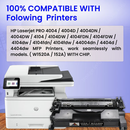 ImageInfo 152A Toner Cartridge for with Chip HP 152A / W1520A Toner Cartridge for HP Laserjet PRO 4004 / 4004D / 4004DN / 4004DW / 4104 / 4104DW / 4104FDN / 4104FDW / 4104dw / 4104fdn / 4104fdw MFP Printers