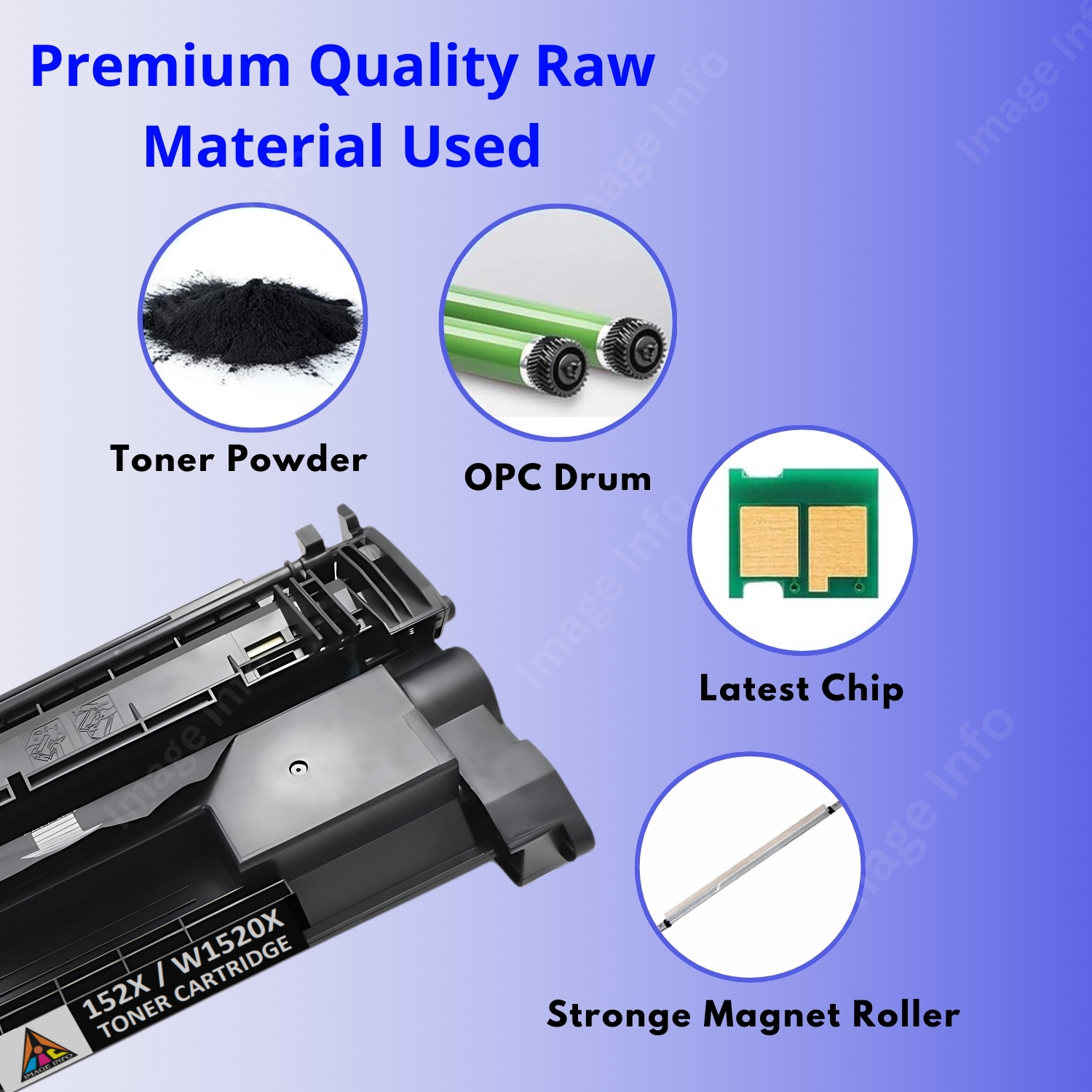 ImageInfo 152X Toner Cartridge for with Chip HP 152X / W1520X Toner Cartridge for HP Laserjet PRO 4004 / 4004D / 4004DN / 4004DW / 4104 / 4104DW / 4104FDN / 4104FDW / 4104dw / 4104fdn / 4104fdw MFP Printers

